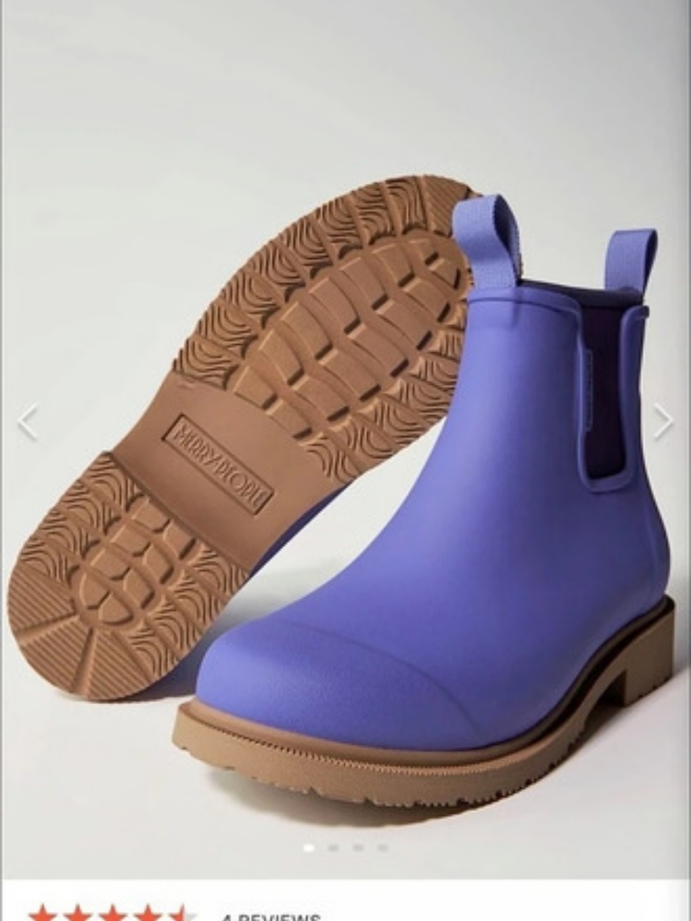 Merry People Bobbi Ankle Rain Boot Rain Boots in Violet Blue Like New